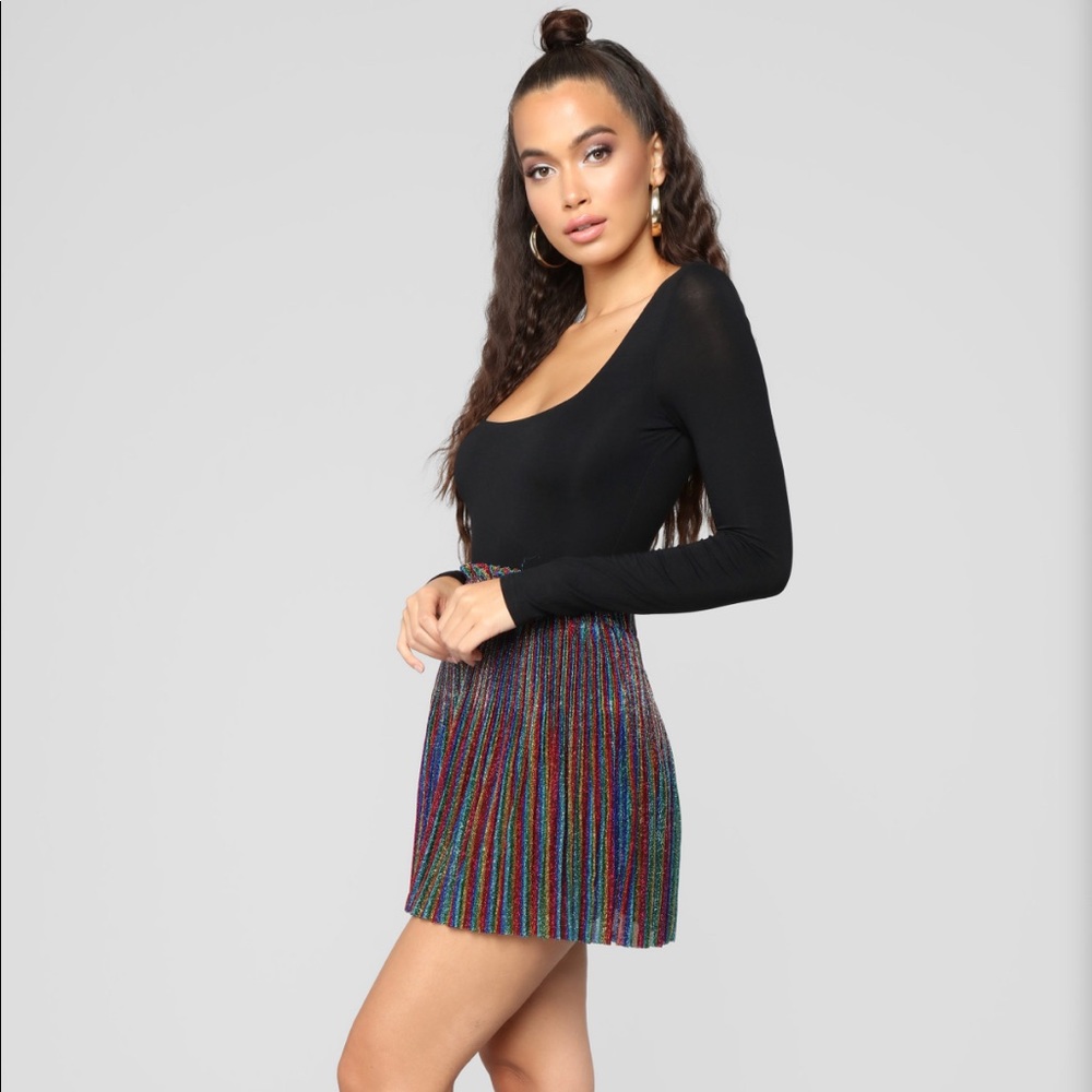 Fashion Nova Rainbow Vibes Skirt